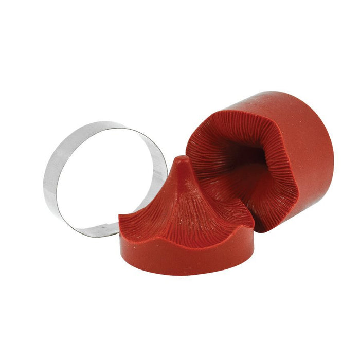 Morning Glory cutter and silicone veiner set with stainless steel cutter and FDA-approved silicone veiners for fondant, gum paste, and sugar flower decorating.