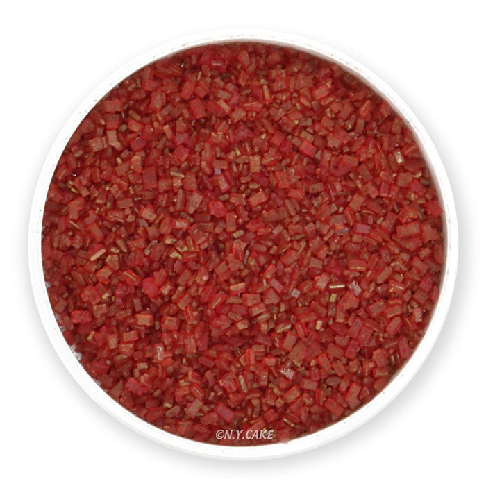 Red Natural Coarse Sugar Crystals - NY Cake | Cake Decorating & Baking Supplies