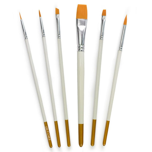 Round & Flat Brush Set of 6 - NY Cake | Cake Decorating & Baking Supplies