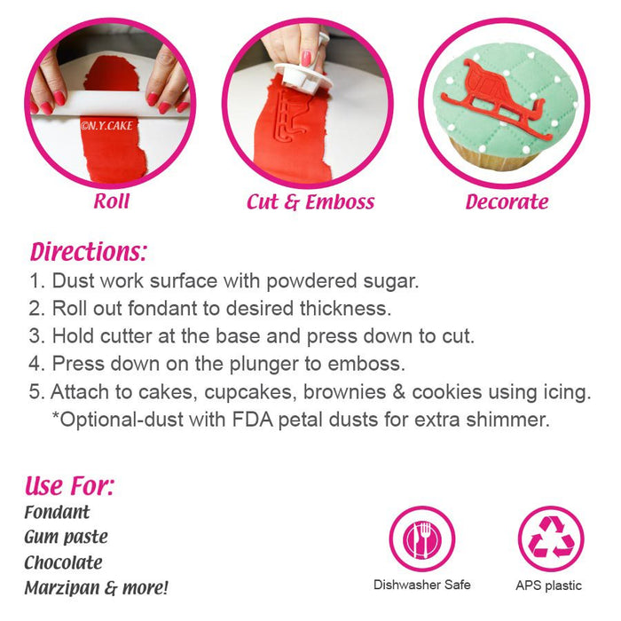 Sleigh Plunger - NY Cake | Cake Decorating & Baking Supplies