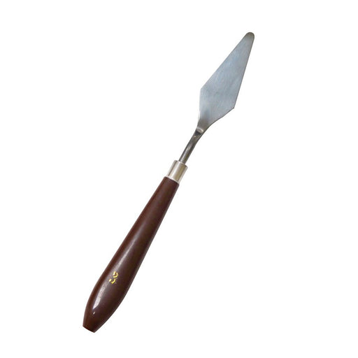 #3 diamond shape offset icing spatula palette knife with stainless steel blade for cake decorating, frosting, buttercream smoothing, cookies, and pastries.