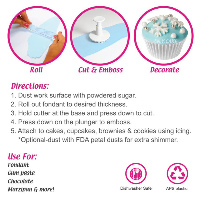 Special Snowflake Plunger - NY Cake | Cake Decorating & Baking Supplies