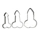 Male Anatomy Cookie Cutter Set of 3 - NY Cake | Cake Decorating & Baking Supplies