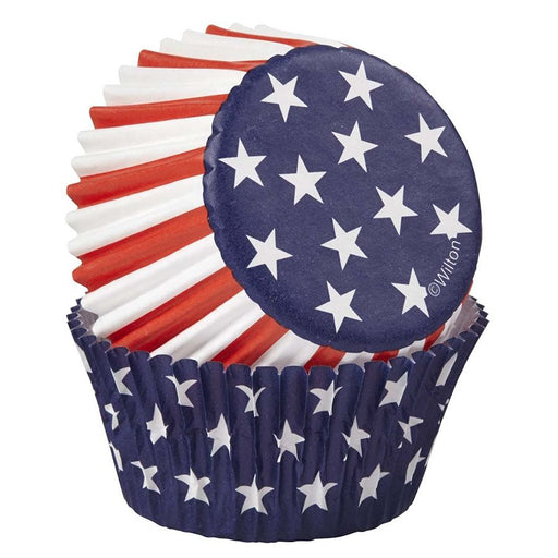 Red ,White & Blue Standard Baking Cup By Wilton - NY Cake | Cake Decorating & Baking Supplies