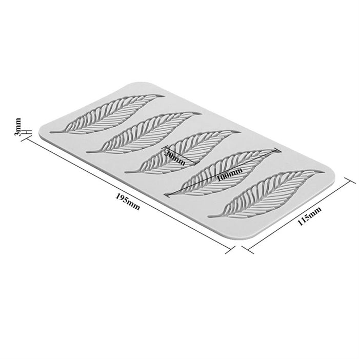 Feather Leaf Lace Tuile Silicone Mold