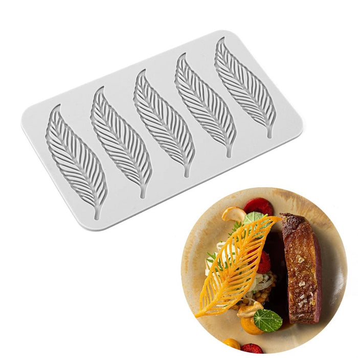 Feather Leaf Lace Tuile Silicone Mold