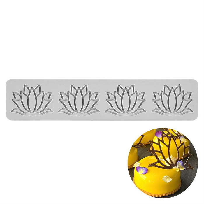 "Lotus" Lace Tuile Silicone Mold - NY Cake | Cake Decorating & Baking Supplies