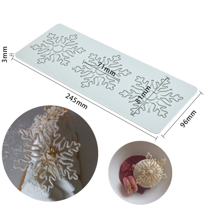 Diamond Snowflake Lace Tuile Silicone Mold - NY Cake | Cake Decorating & Baking Supplies