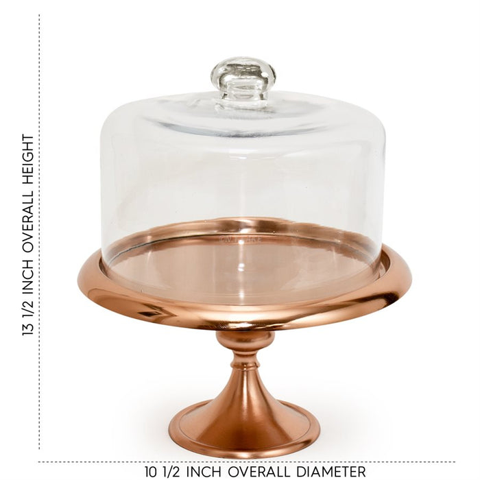 10 1/2" Rose Gold Classic Cake Stand by NY Cake - NY Cake | Cake Decorating & Baking Supplies