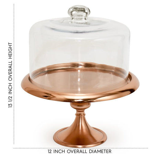 11 3/4" Rose Gold Classic Cake Stand by NY Cake - NY Cake | Cake Decorating & Baking Supplies