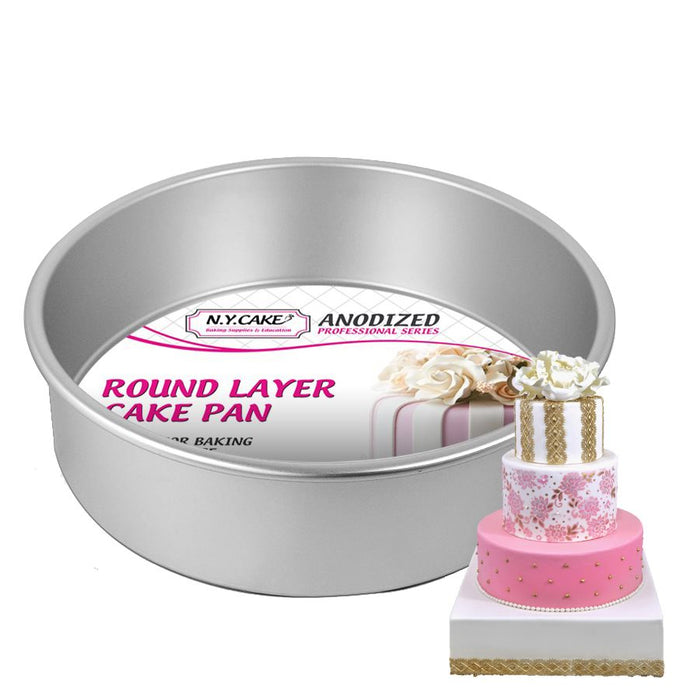 Round Layer Cake Pan (Anodized Aluminum) - NY Cake | Cake Decorating & Baking Supplies