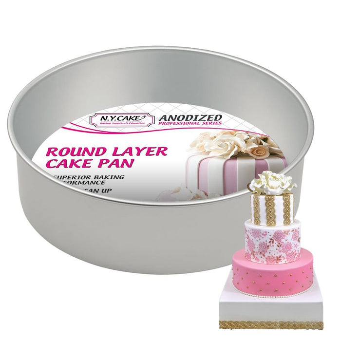 Round Layer Cake Pan (Anodized Aluminum) - NY Cake | Cake Decorating & Baking Supplies