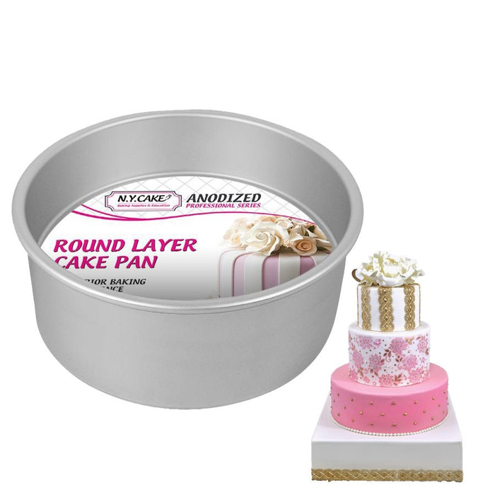 Round Layer Cake Pan (Anodized Aluminum) - NY Cake | Cake Decorating & Baking Supplies