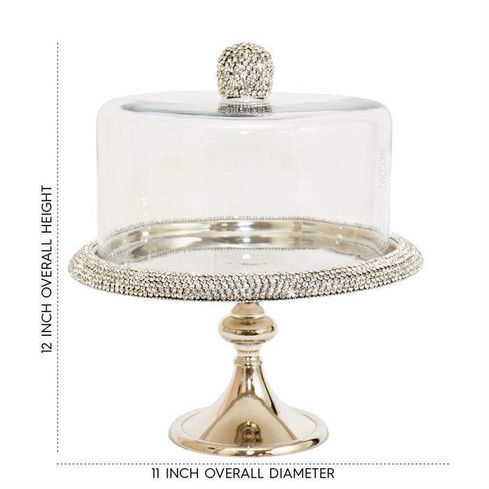 11" Silver Diamond Cake Stand by NY Cake - NY Cake | Cake Decorating & Baking Supplies