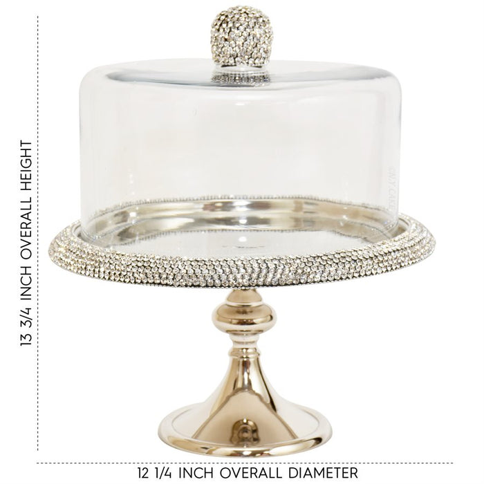 12 1/4" Silver Diamond Cake Stand by NY Cake - NY Cake | Cake Decorating & Baking Supplies