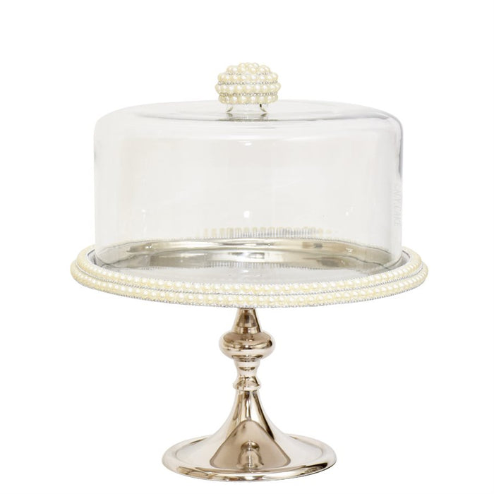 11" Silver Pearl Cake Stand by NY Cake - NY Cake | Cake Decorating & Baking Supplies