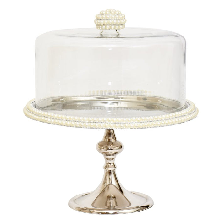 12 1/4" Silver Pearl Cake Stand by NY Cake - NY Cake | Cake Decorating & Baking Supplies