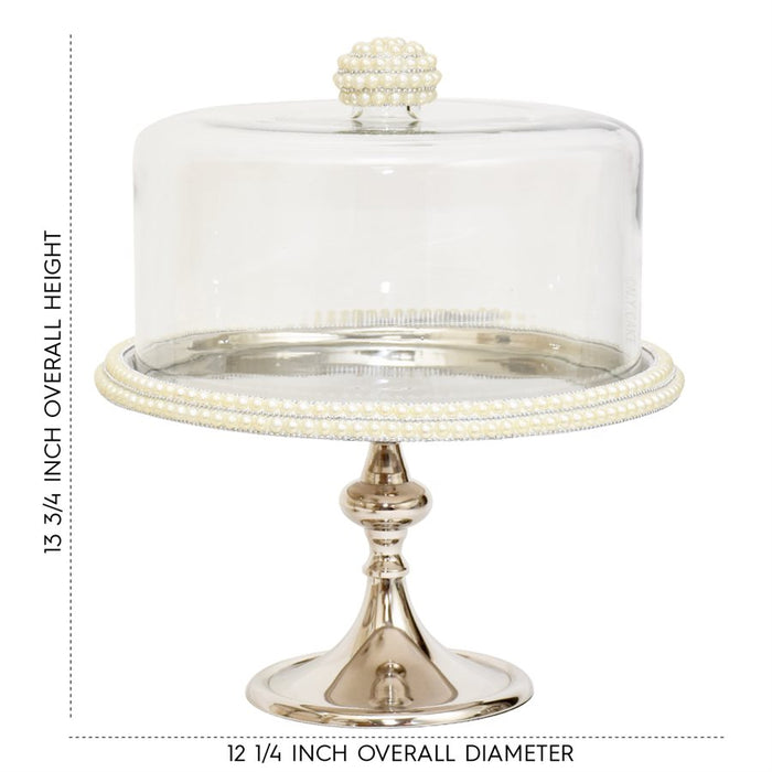 12 1/4" Silver Pearl Cake Stand by NY Cake - NY Cake | Cake Decorating & Baking Supplies