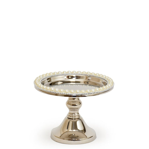 5" Silver Pearl Cake Stand by NY Cake - NY Cake | Cake Decorating & Baking Supplies