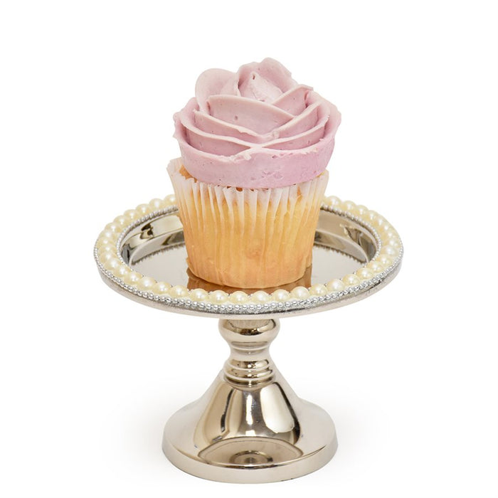 5" Silver Pearl Cake Stand by NY Cake - NY Cake | Cake Decorating & Baking Supplies