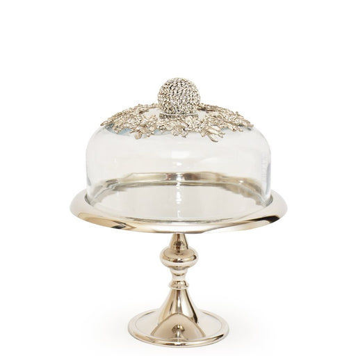 10 1/2" Silver Cake Stand w/ Jeweled Dome by NY Cake - NY Cake | Cake Decorating & Baking Supplies