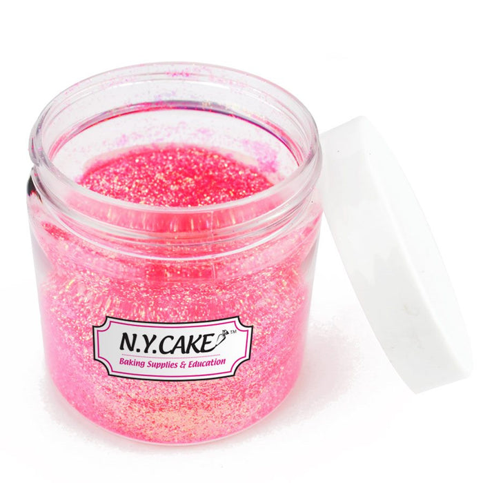 Neon Miami Flamingo pink Disco Glitter Dust 2 oz jar for cake decorating