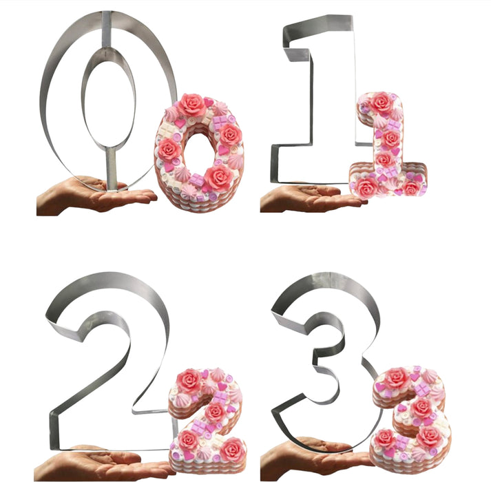 Number Cake Mold Stainless Steel Cake Ring for Birthday Cakes (Single Number)