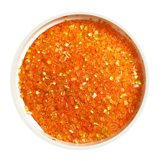 Orange and gold glitter decorating sugar for fall and Thanksgiving cakes, cupcakes, cookies and desserts.