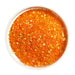 Orange and gold glitter decorating sugar for fall and Thanksgiving cakes, cupcakes, cookies and desserts.