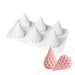 Origami silicone baking mold with 6 geometric cavities for mousse cakes, desserts, chocolate, and frozen treats