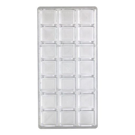 Ridged Square Polycarbonate Chocolate Mold - NY Cake | Cake Decorating & Baking Supplies