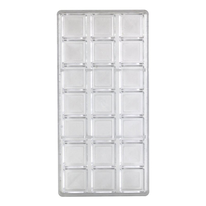 Ridged Square Polycarbonate Chocolate Mold - NY Cake | Cake Decorating & Baking Supplies