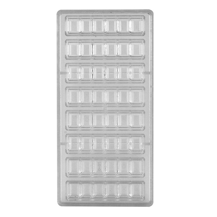 6-Square Bar Polycarbonate Chocolate Mold - NY Cake | Cake Decorating & Baking Supplies