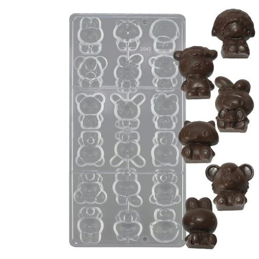 3D Kitty Cat Polycarbonate Chocolate Mold - NY Cake | Cake Decorating & Baking Supplies