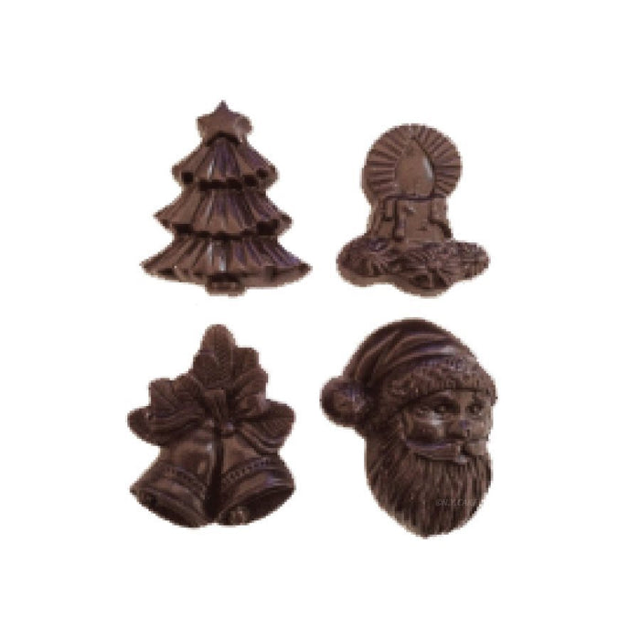 Christmas Assortment 2 Polycarbonate Chocolate Mold - NY Cake | Cake Decorating & Baking Supplies