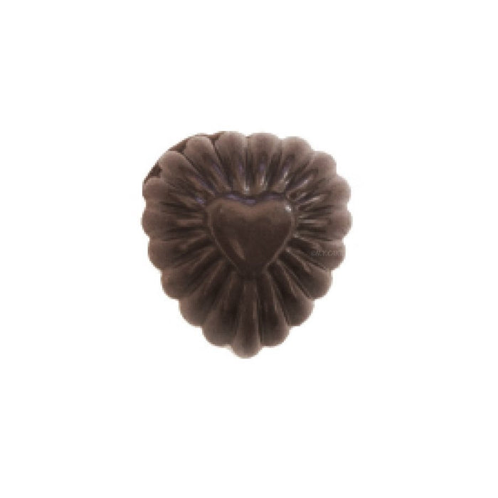 Fluted Heart Polycarbonate Chocolate Mold - NY Cake | Cake Decorating & Baking Supplies