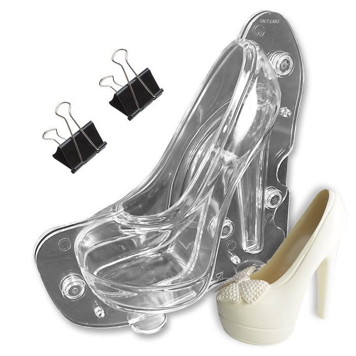 3D Platform Stiletto High Heel Shoe Polycarbonate Chocolate Mold - NY Cake | Cake Decorating & Baking Supplies