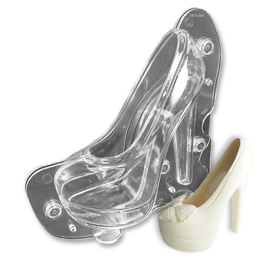 3D Platform Stiletto High Heel Shoe Polycarbonate Chocolate Mold - NY Cake | Cake Decorating & Baking Supplies