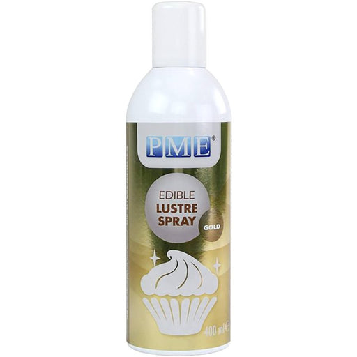 PME gold edible lustre spray food color 400 ml for cakes and fondant