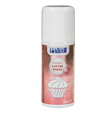 PME pink edible lustre spray food color 100 ml for cakes and fondant