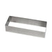 Perforated stainless steel rectangle tart rings for professional pastry baking, tart shells, entremets, mousse desserts, and bakery presentations by NY Cake®