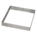 Perforated stainless steel square tart rings for professional pastry baking, tart shells, mousse desserts, and modern plated desserts by NY Cake®