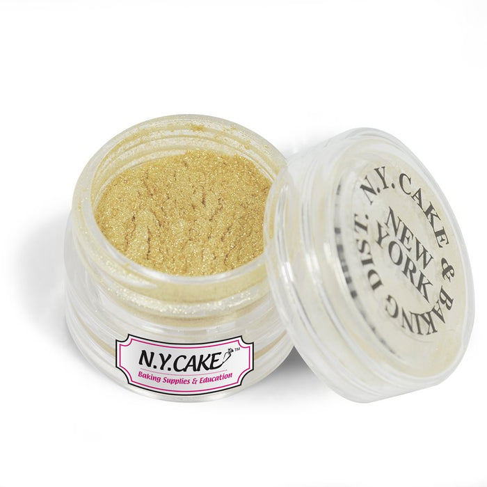 Pale Gold Luster Dust 4 gram jar for cake and sugar decorations