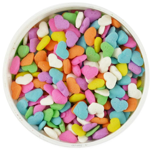 Pastel heart shape sprinkles for cakes cupcakes and cookies