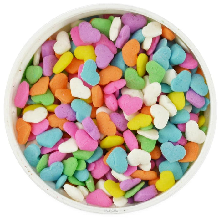 Pastel heart shape sprinkles for cakes cupcakes and cookies