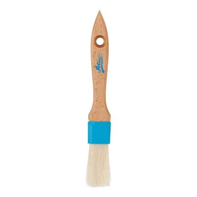 1 inch natural bristle pastry brush with wooden handle for butter, egg wash, glaze, oil, and pastry baking