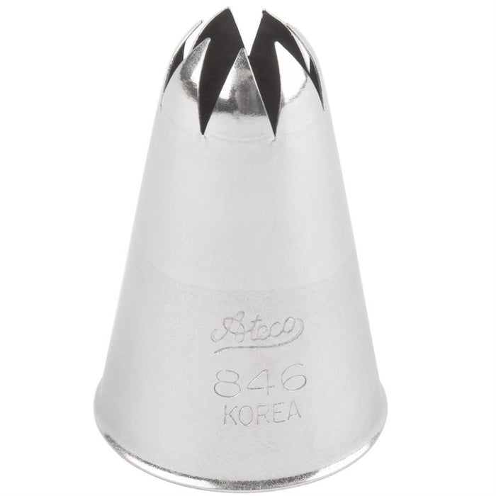 Ateco 846 closed star stainless steel piping tip for cake decorating