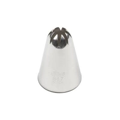 Ateco 847 closed star stainless steel piping tip for cake decorating