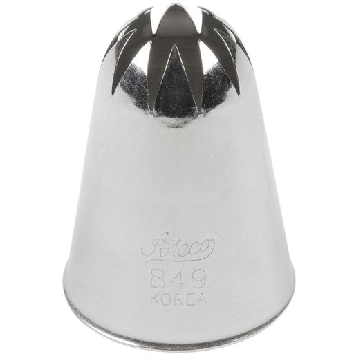 Ateco #849 Closed Star stainless steel piping tip for cake decorating