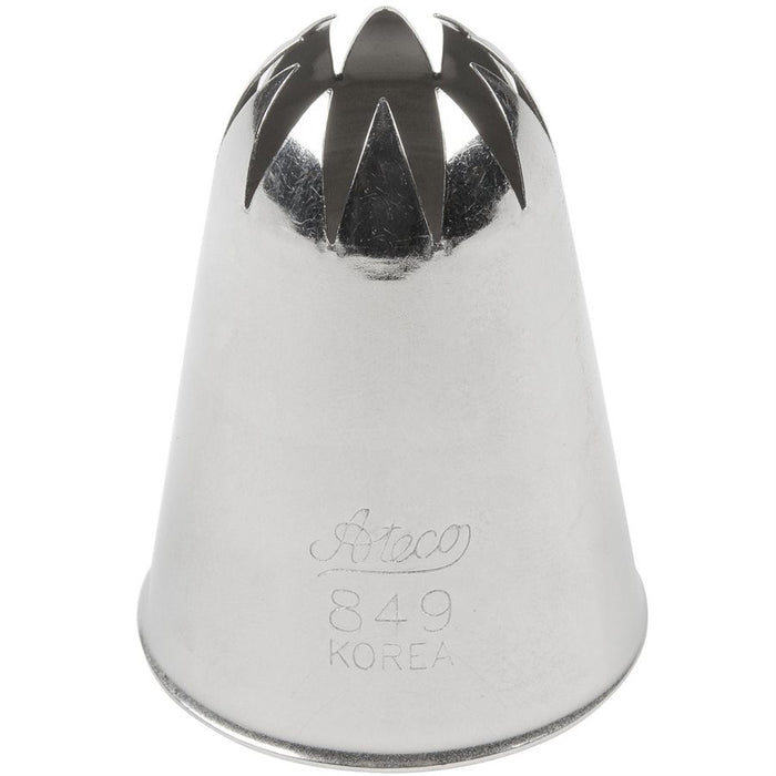 Ateco #849 Closed Star stainless steel piping tip for cake decorating